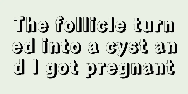 The follicle turned into a cyst and I got pregnant