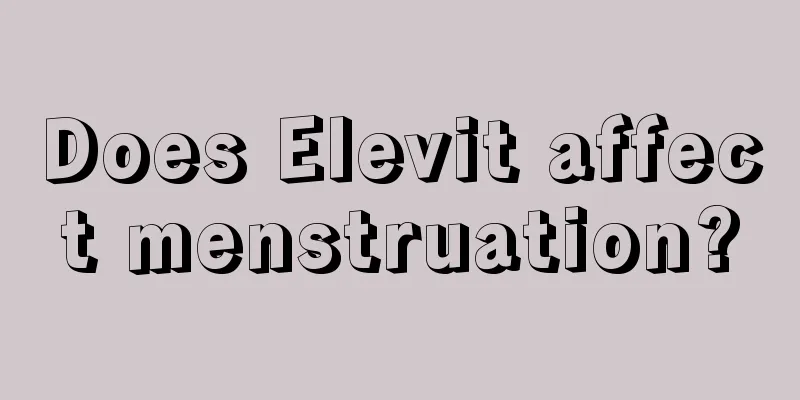 Does Elevit affect menstruation?