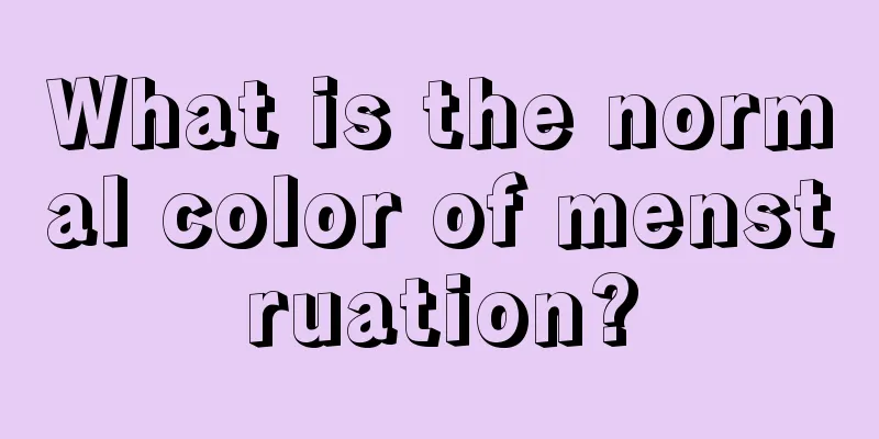 What is the normal color of menstruation?