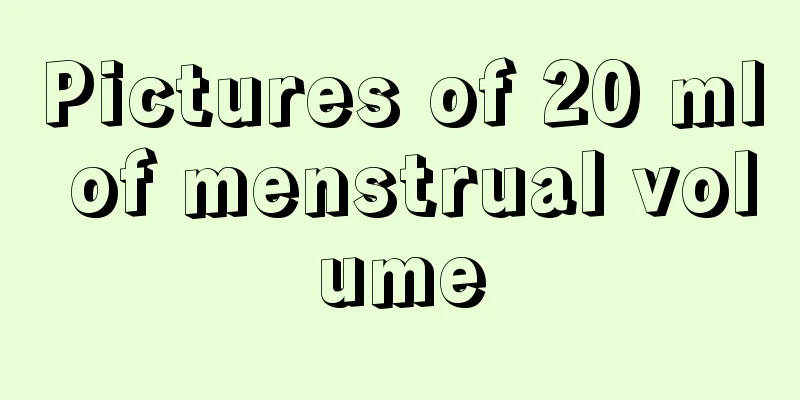 Pictures of 20 ml of menstrual volume