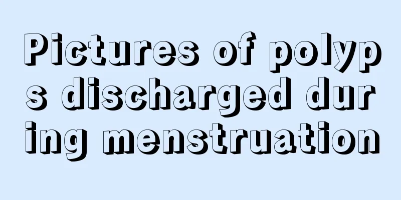 Pictures of polyps discharged during menstruation