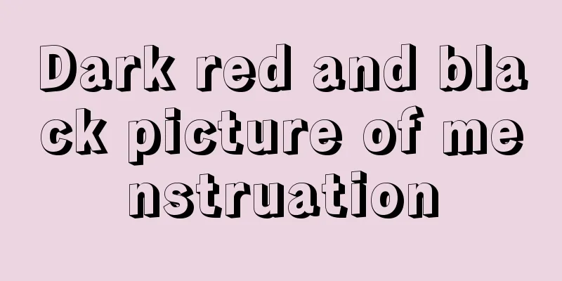 Dark red and black picture of menstruation