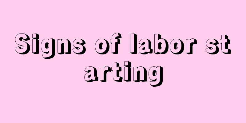 Signs of labor starting