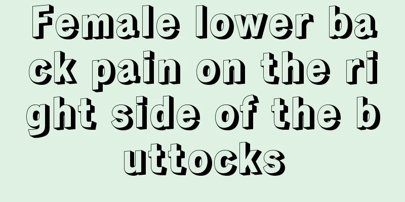 Female lower back pain on the right side of the buttocks