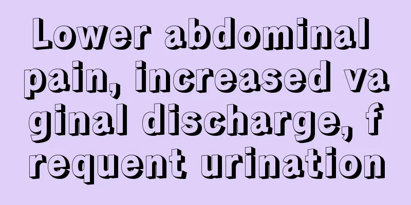 Lower abdominal pain, increased vaginal discharge, frequent urination