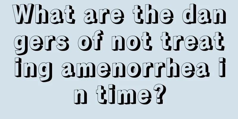 What are the dangers of not treating amenorrhea in time?