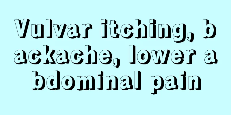 Vulvar itching, backache, lower abdominal pain