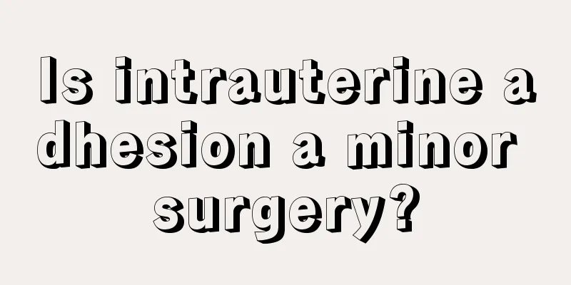 Is intrauterine adhesion a minor surgery?