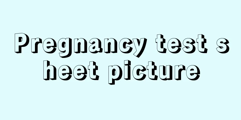 Pregnancy test sheet picture