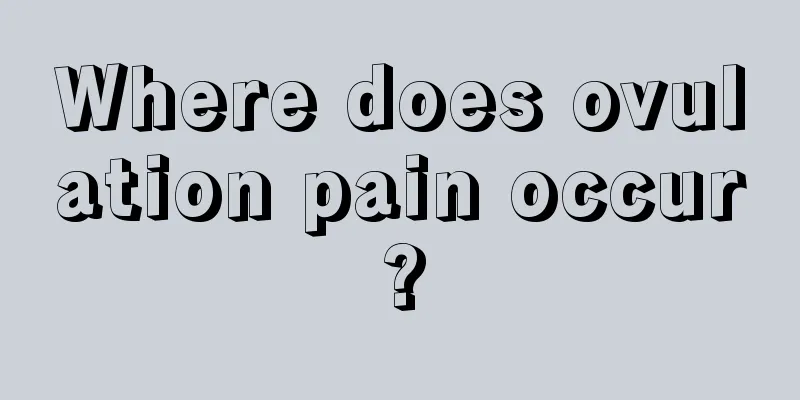 Where does ovulation pain occur?