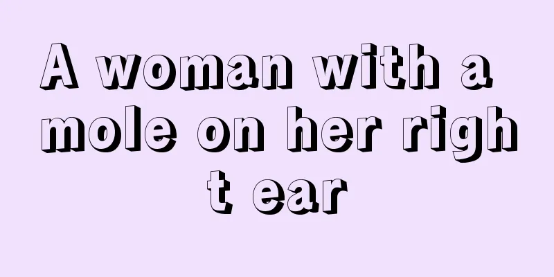 A woman with a mole on her right ear