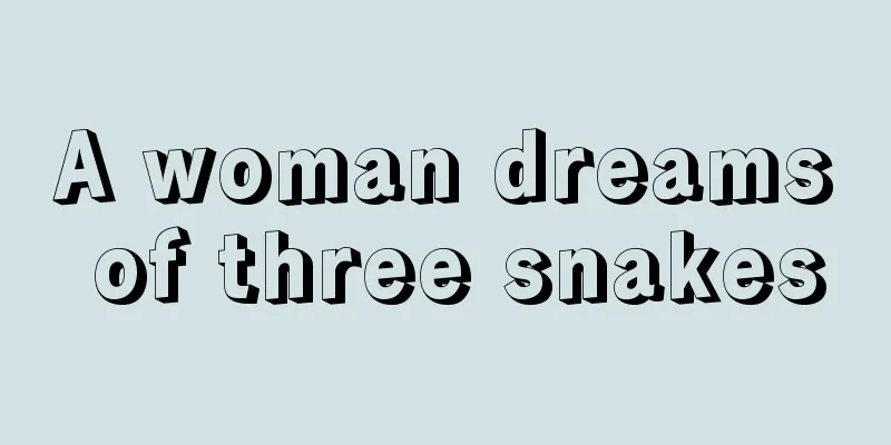 A woman dreams of three snakes