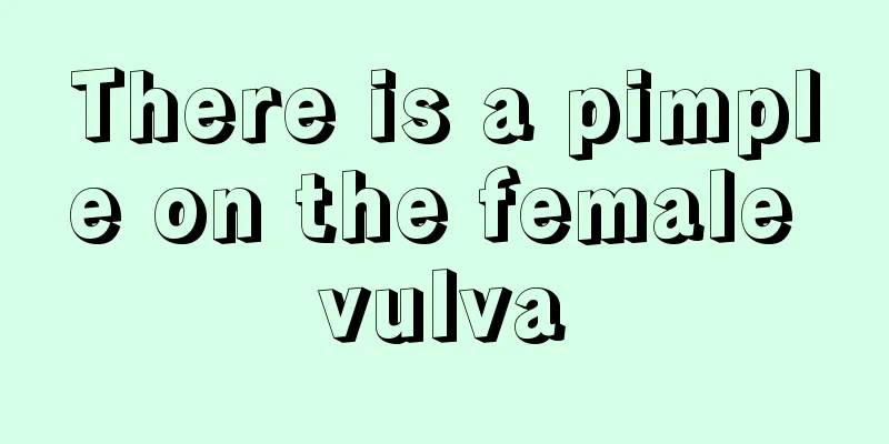 There is a pimple on the female vulva