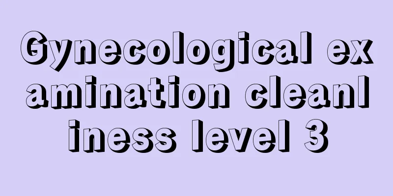 Gynecological examination cleanliness level 3