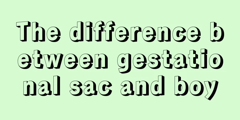 The difference between gestational sac and boy