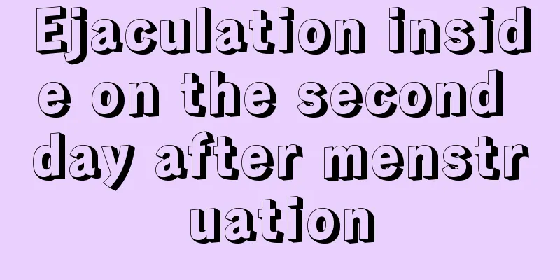 Ejaculation inside on the second day after menstruation