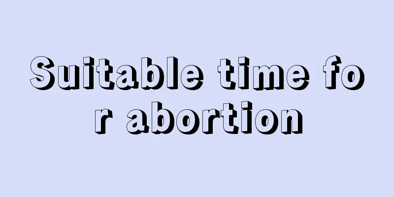 Suitable time for abortion