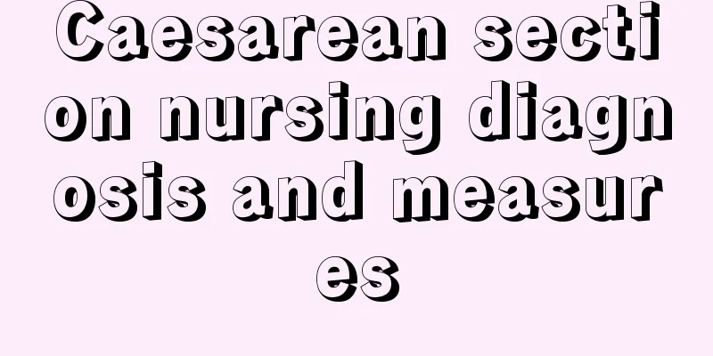 Caesarean section nursing diagnosis and measures