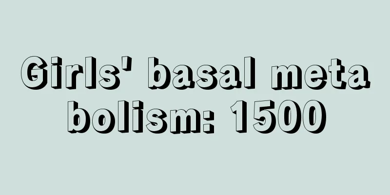 Girls' basal metabolism: 1500