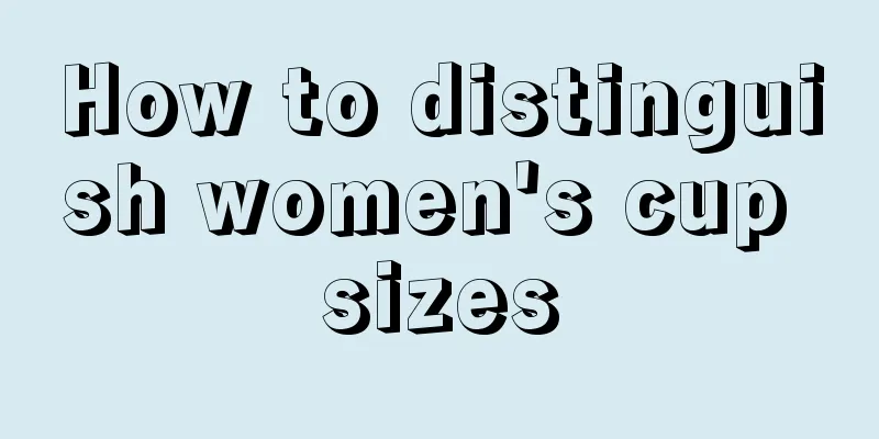 How to distinguish women's cup sizes