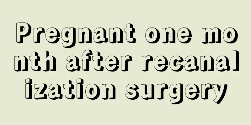 Pregnant one month after recanalization surgery