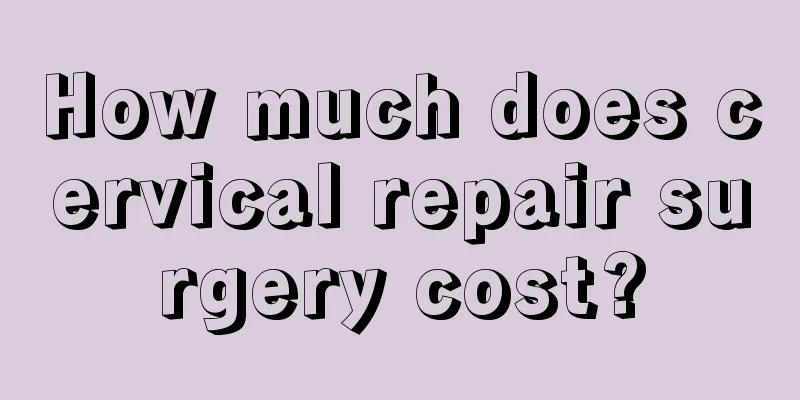 How much does cervical repair surgery cost?