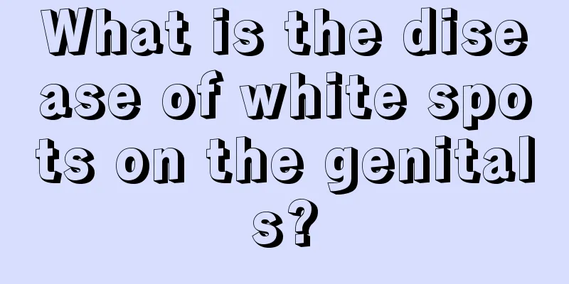 What is the disease of white spots on the genitals?