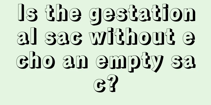 Is the gestational sac without echo an empty sac?