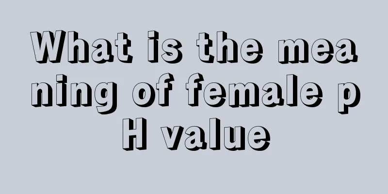 What is the meaning of female pH value