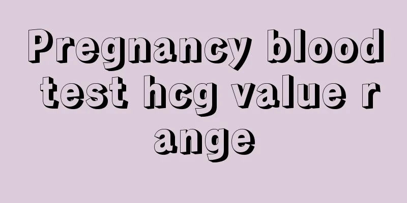 Pregnancy blood test hcg value range