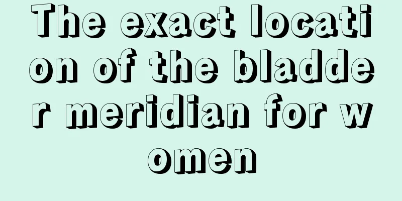 The exact location of the bladder meridian for women