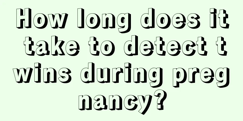 How long does it take to detect twins during pregnancy?