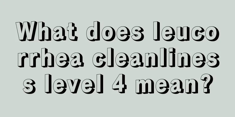 What does leucorrhea cleanliness level 4 mean?