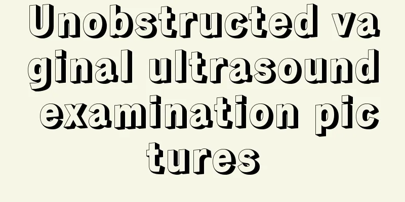 Unobstructed vaginal ultrasound examination pictures