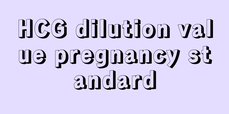 HCG dilution value pregnancy standard