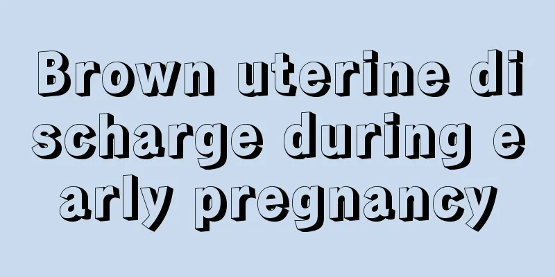 Brown uterine discharge during early pregnancy