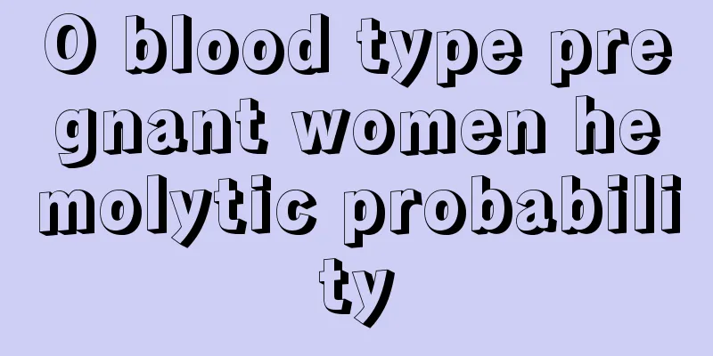 O blood type pregnant women hemolytic probability