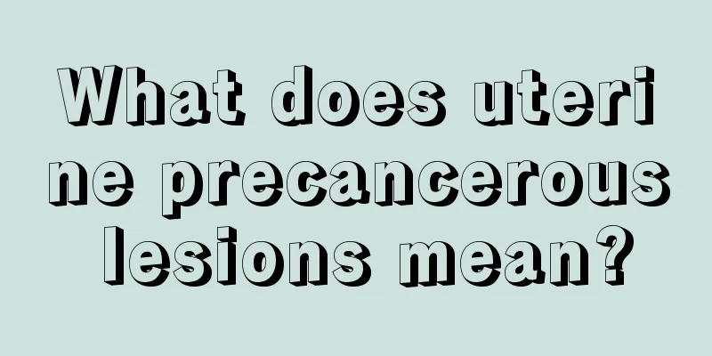 What does uterine precancerous lesions mean?