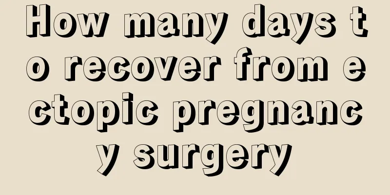 How many days to recover from ectopic pregnancy surgery