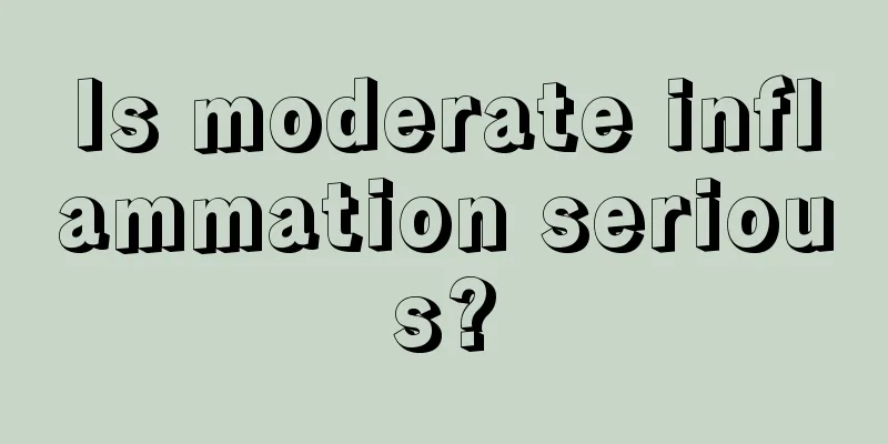 Is moderate inflammation serious?