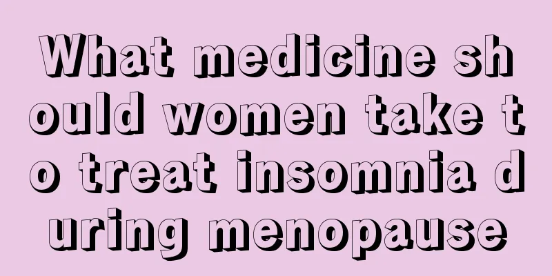 What medicine should women take to treat insomnia during menopause