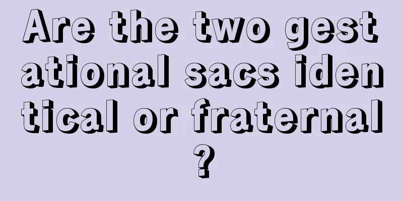 Are the two gestational sacs identical or fraternal?