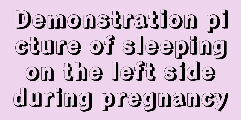 Demonstration picture of sleeping on the left side during pregnancy