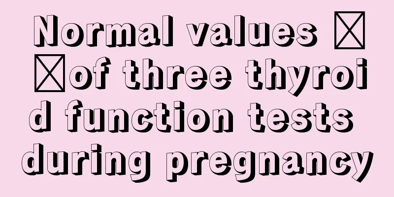 Normal values ​​of three thyroid function tests during pregnancy