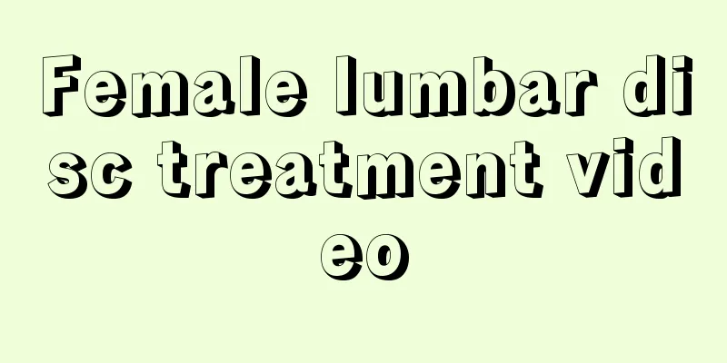 Female lumbar disc treatment video