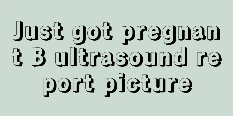 Just got pregnant B ultrasound report picture