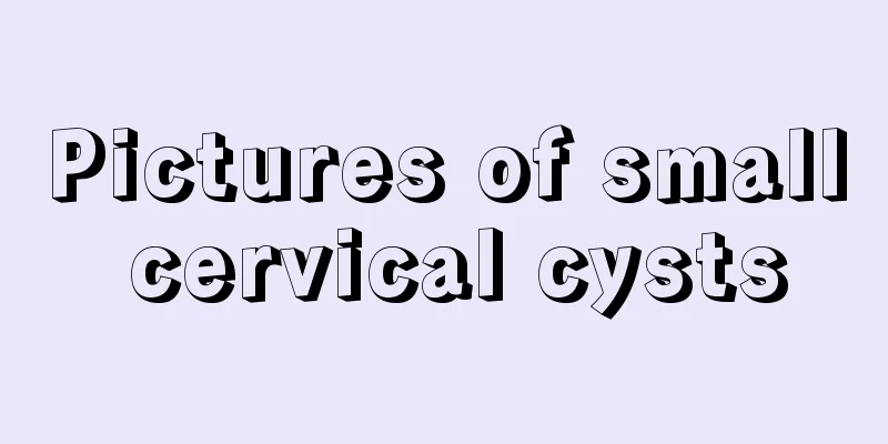 Pictures of small cervical cysts