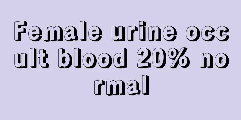 Female urine occult blood 20% normal