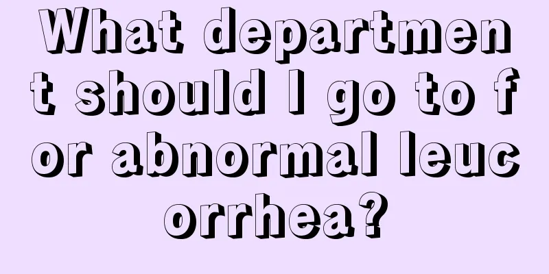 What department should I go to for abnormal leucorrhea?