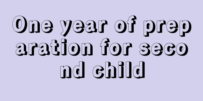 One year of preparation for second child